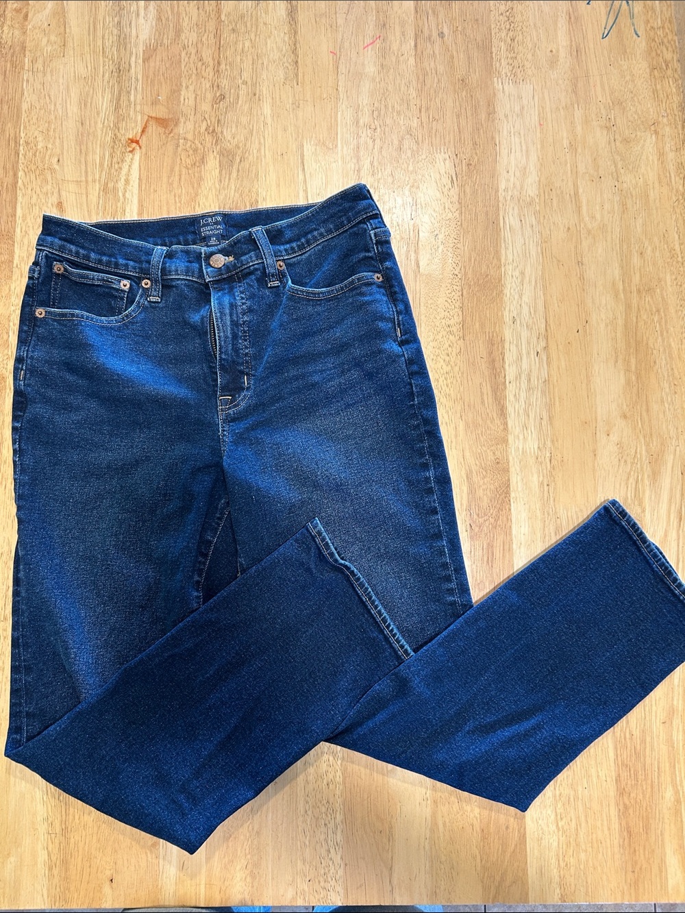 J. Crew Dark Blue Straight-Leg Women's Jeans
